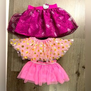 Toddler Girl Skirts with Tulle (Set of 3 - Bundle)